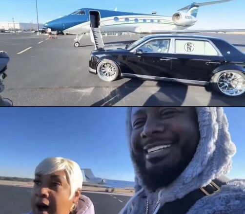 US singer T-Pain surprises his family with a new private jet he just purchased (Video)