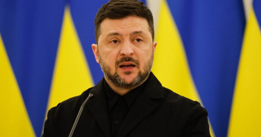 Zelensky calls for stronger air defences as Russia leaves Kyiv in freezing conditions