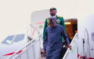 Tinubu arrives back in Nigeria after Abu Dhabi visit
