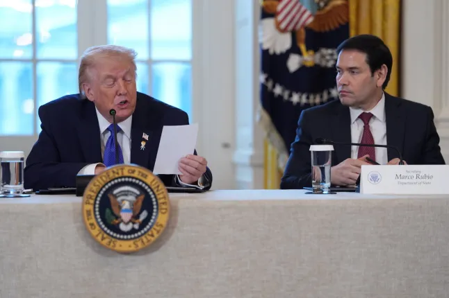 Donald Trump blunders and accidentally reads private note out loud