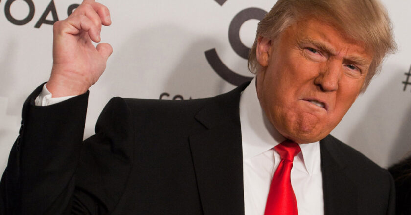 Trump caught on camera giving middle finger to heckler