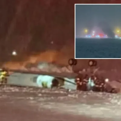 Private jet carrying 8 people crashes at Maine airport amid US snowstorm