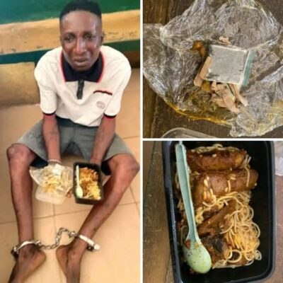 Visitor caught attempting to smuggle illicit drugs concealed in cooked food into Ibadan prison
