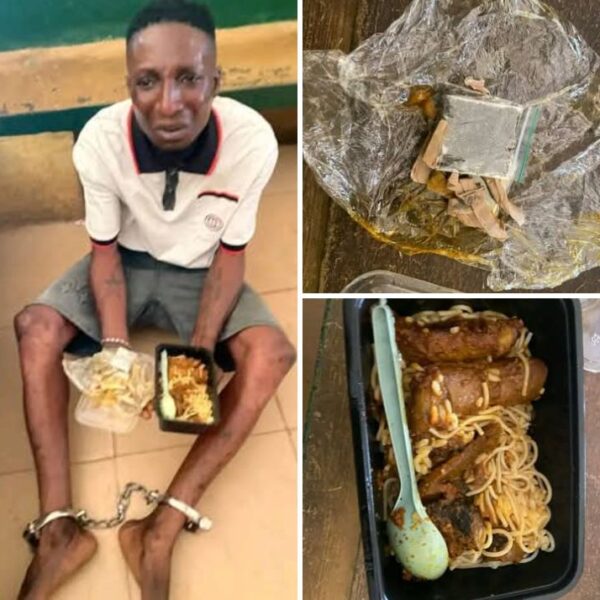 Visitor caught attempting to smuggle illicit drugs concealed in cooked food into Ibadan prison