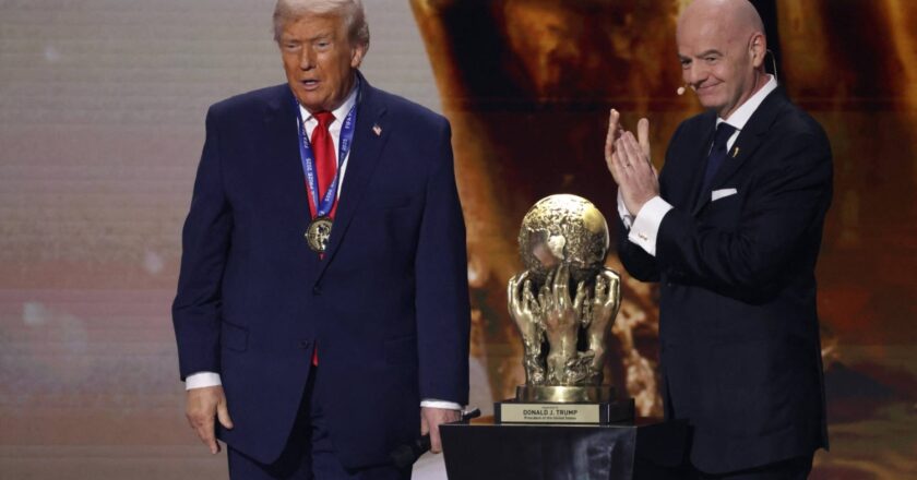 FIFA president Infantino defends peace prize awarded to Trump