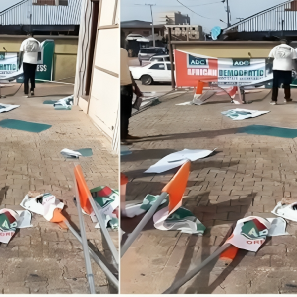 Reaction as Suspected Thugs Storm ADC Secretariat in Edo