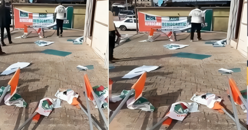 Reaction as Suspected Thugs Storm ADC Secretariat in Edo