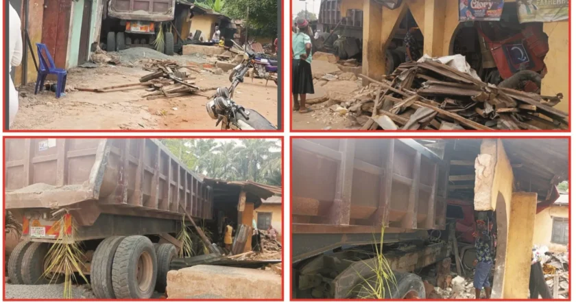 Mother of three k!lled after truck rams into her residential building