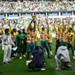 Senegal parade AFCON trophy at Stade De France despite being ordered to return it by CAF