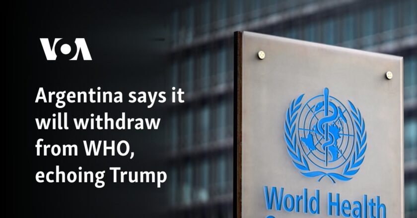 Argentina withdraws from World Health Organization