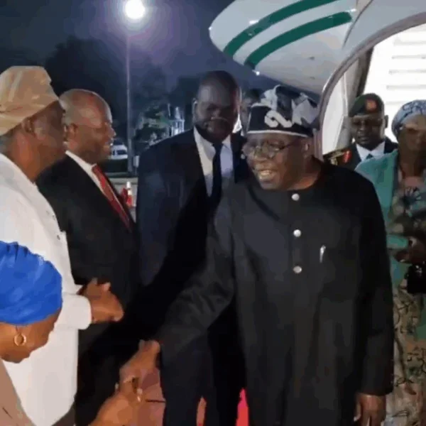 Update: Tinubu now in Lagos after state visit to UK
