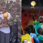 Reaction as Senegal coach takes AFCON trophy to military base after CAF verdict  {VIDEO}