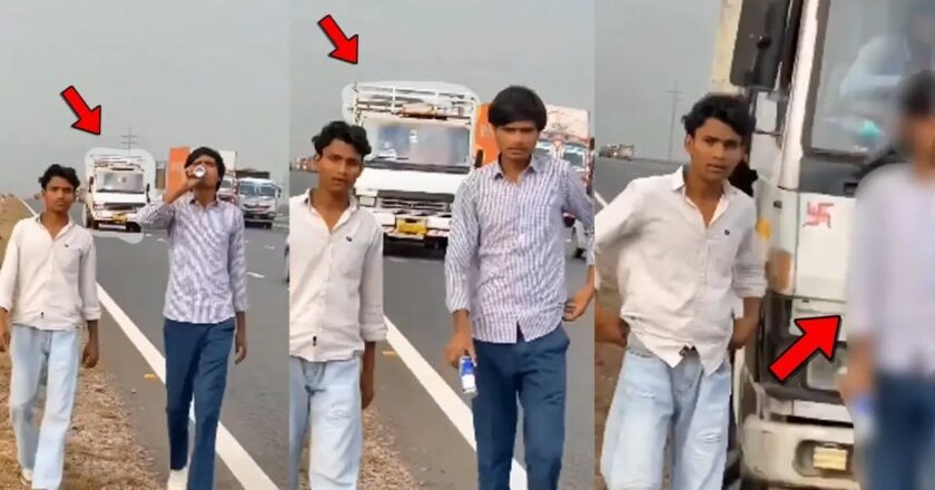 SAD : Young man di£s as truck rams into him from behind while he was creating content {VIDEO}