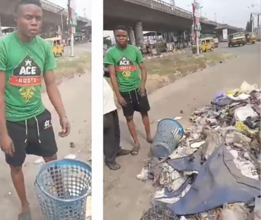 Man apprehended while dumping refuse on Lagos road