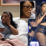 Singer K Michelle breaks down after being hospitalized after her botched butt implants started leaking on stage {VIDEO}