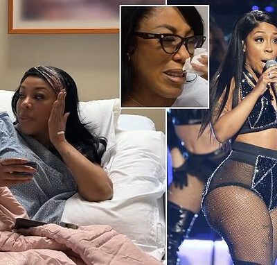 Singer K Michelle breaks down after being hospitalized after her botched butt implants started leaking on stage {VIDEO}