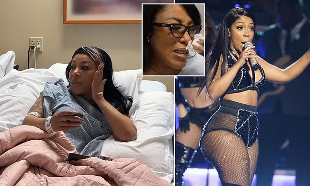 Singer K Michelle breaks down after being hospitalized after her botched butt implants started leaking on stage {VIDEO}
