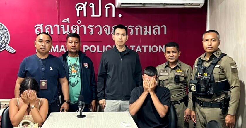 A French couple was arrested in Thailand for engaging in public sexual activity on a beach.
