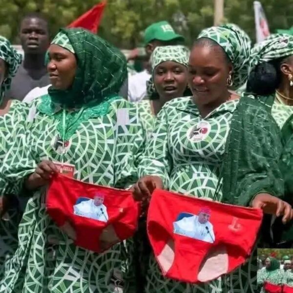 DRAMA : Branded panties distributed in Kano as campaign materials {VIDEO}