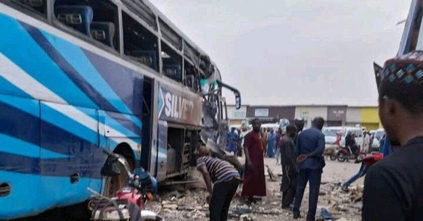 Reaction as CNG Bus Explodes in Kaduna Motor Park