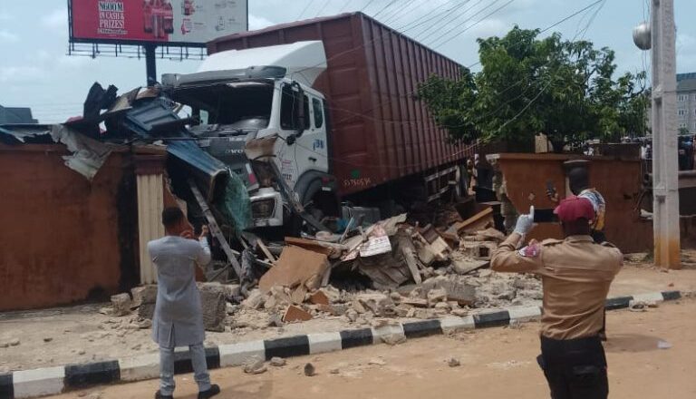 Abroad-based man killed as truck crashes into building in Aba