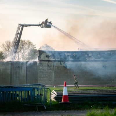 Fire breaks out at RAF base used by US Air Force for operations against Iran