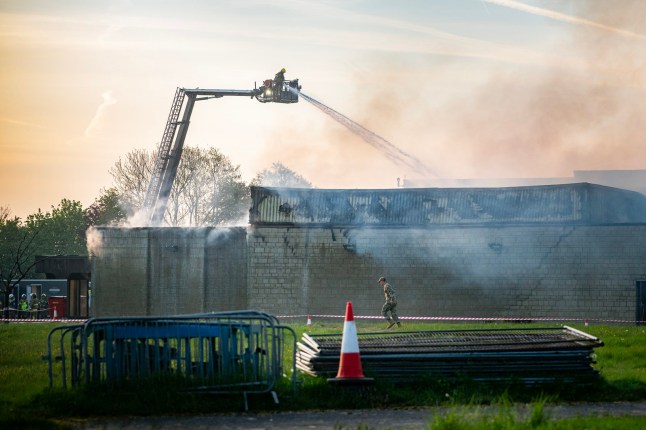 Fire breaks out at RAF base used by US Air Force for operations against Iran