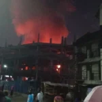Panic as fire guts Yaba market in Lagos