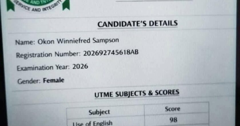 Reaction as JAMB dismisses viral 394 UTME result of C’River candidate as fake