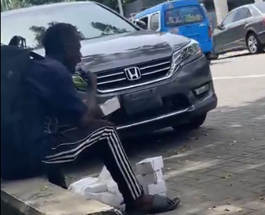 Outrage as dispatch rider eats customer’s small chops before delivery { VIDEO}