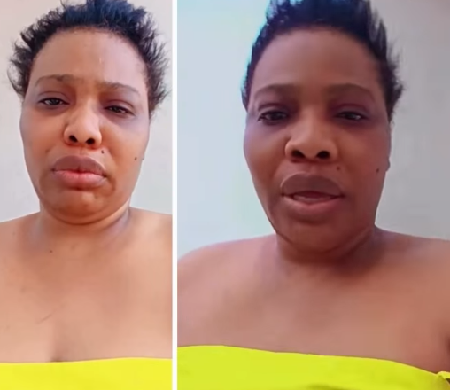 Actress, Doris Ogala cries out after police officers stormed her house to arrest her (video)