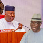 Adams Oshiomhole has claimed that Godswill Akpabio emerged as Senate President “by error.”