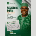 Atiku Receives ADC Presidential Nomination Form Payment Receipt