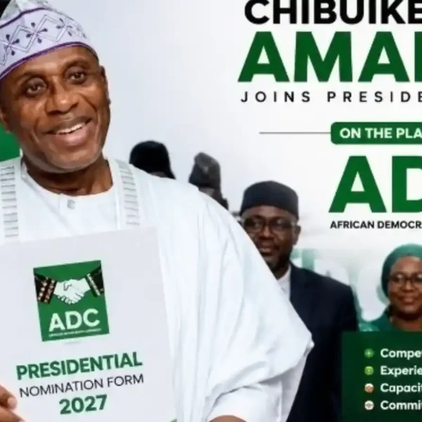 Amaechi Obtains ADC Presidential Nomination Form Ahead Of 2027
