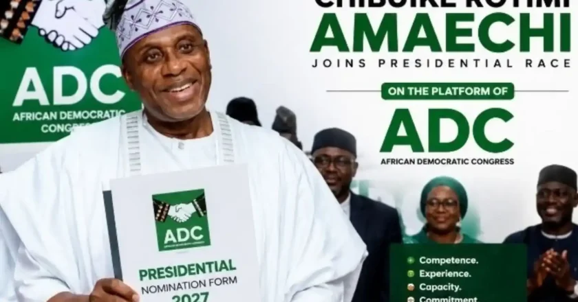 Amaechi Obtains ADC Presidential Nomination Form Ahead Of 2027