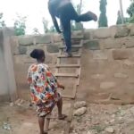 Lady cries out after neighbour allegedly blocks access road to family house in Edo {VIDEO}