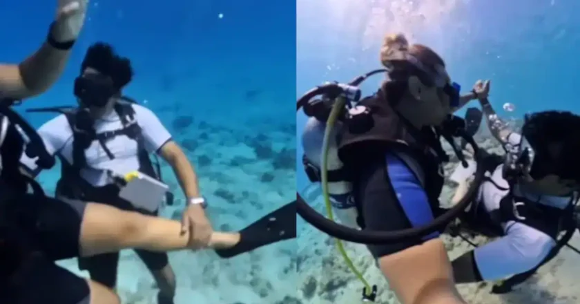 US tourist ‘exposes’ scuba diving instructor who she filmed ‘touching her inappropriately’ while underwater in Egypt {VIDEO}