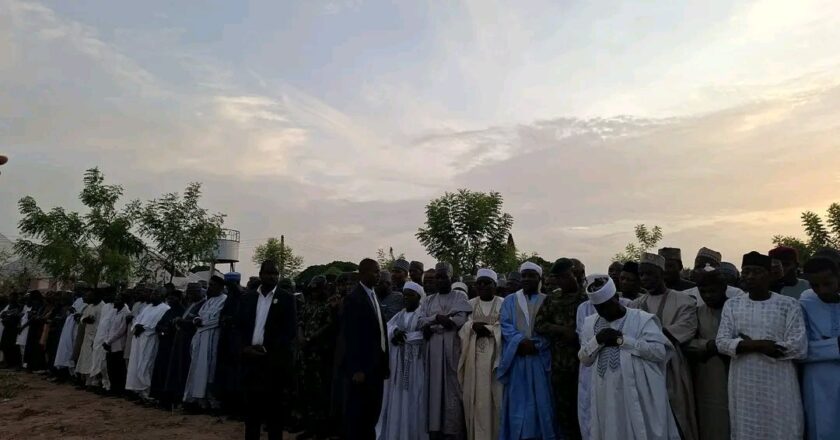 Funeral prayers held for General Rabe Abubakar in Katsina {PHOTOS}
