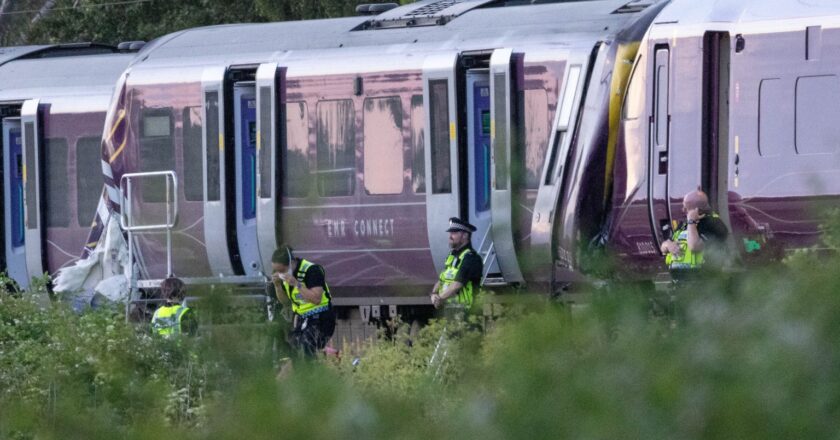 Passengers injured as two trains collide in UK