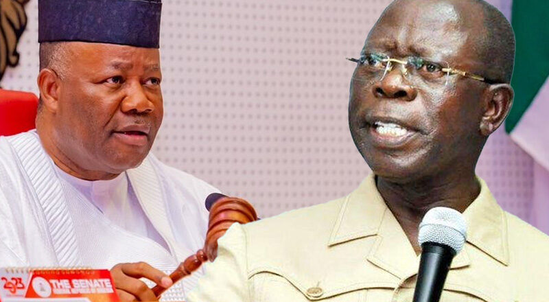 Senate President, Godswill Akpabio sees me as devil — Oshiomhole says