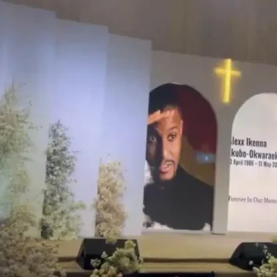 Celebrities Attend Alex Ekubo Service Of Songs {VIDEO/PHOTOS}