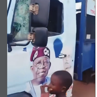 Alleged Attack on Tinubu Campaign Vehicle Sparks Tension in Lafia {VIDEO}