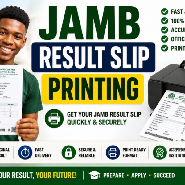 JAMB confirms 2026 UTME original result slips ready for printing