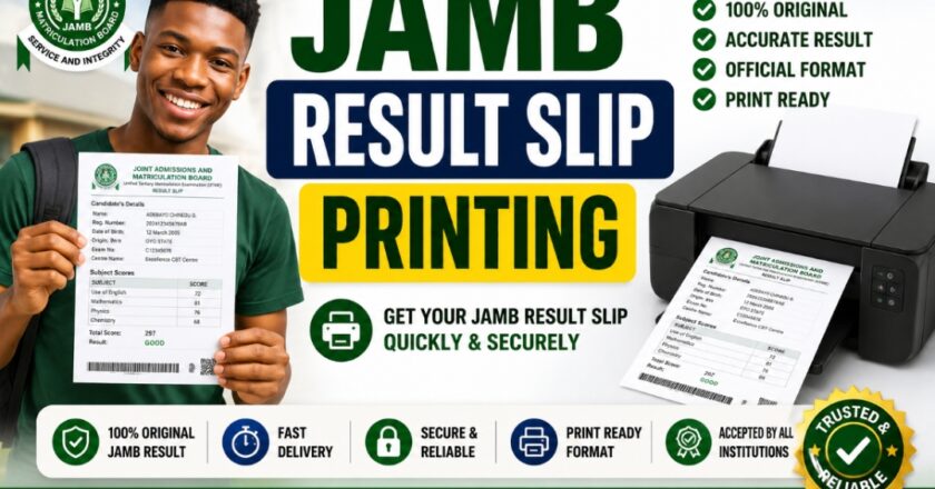 JAMB confirms 2026 UTME original result slips ready for printing