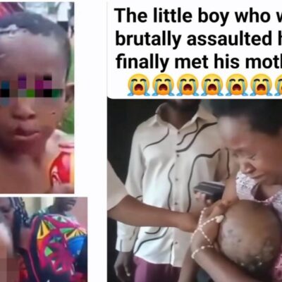 UPDATE : Little boy brut@lised by couple in Anambra reunited with his mother {VIDEO}
