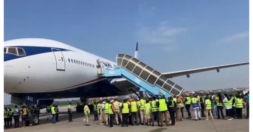 JUST IN : Another batch of evacuated Nigerians arrive Lagos from South Africa