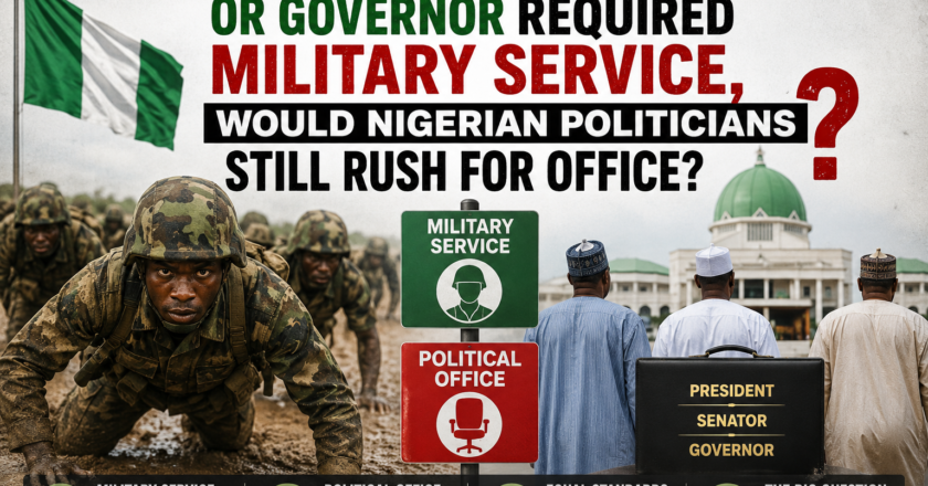 If Becoming President, Senator, Or Governor Required Military Service, Would Nigerian Politicians Still Rush For Office? Sir Bartholomew White Ebe