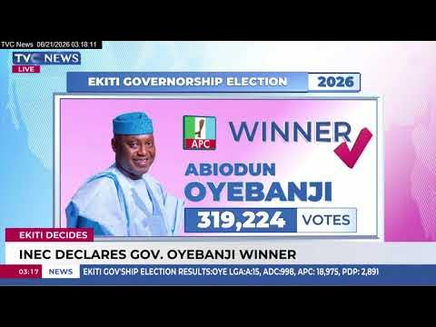 BREAKING : INEC declares Biodun Oyebanji winner of Ekiti gov poll