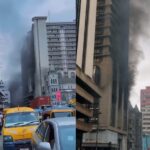 BREAKING : Fire outbreak at a popular bank on Lagos Island