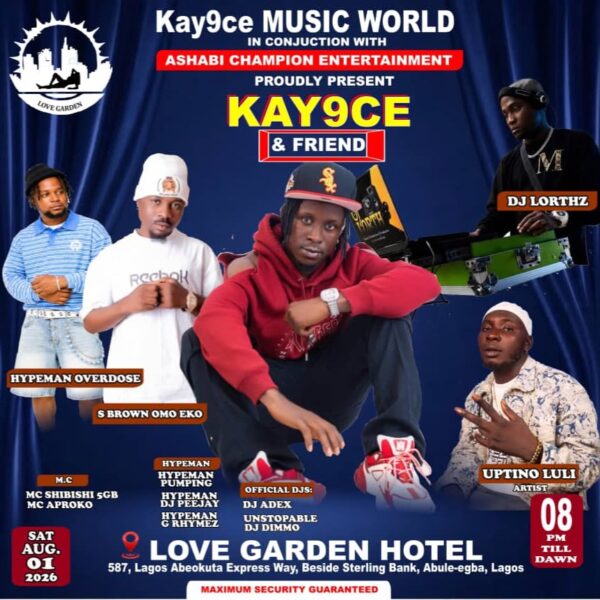 Kay9ce Set to Host Star-Studded ‘Kay9ce and Friends’ Concert in Lagos